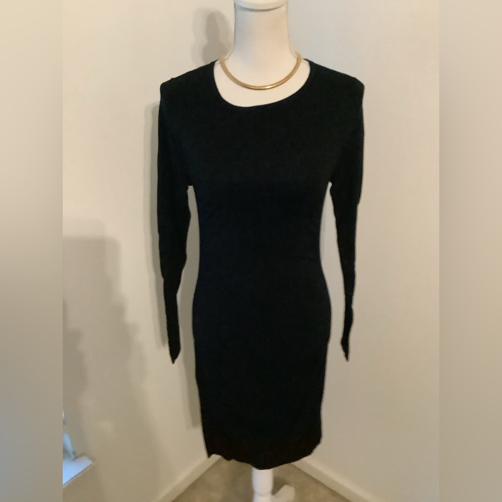 Express Black Long-Sleeve Bodycon Dress
